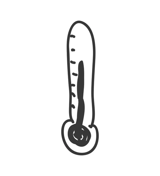 Thermometer pictogram. Schets en wetenschap ontwerp. Vectorafbeelding — Stockvector