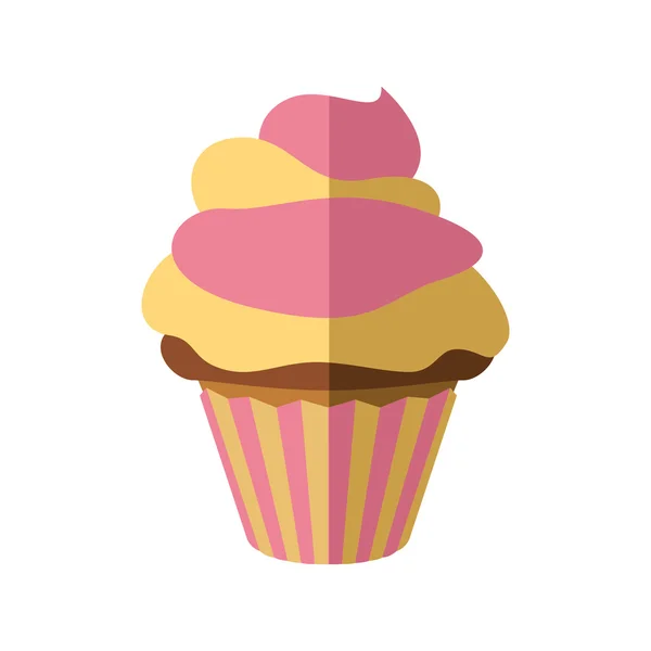 Muffin Cupcake Ikone. Bäckereidesign. Vektorgrafik — Stockvektor