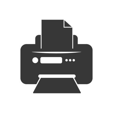 Yazıcı simgesi. Teknoloji ve gadget tasarım. Vektör grafiği