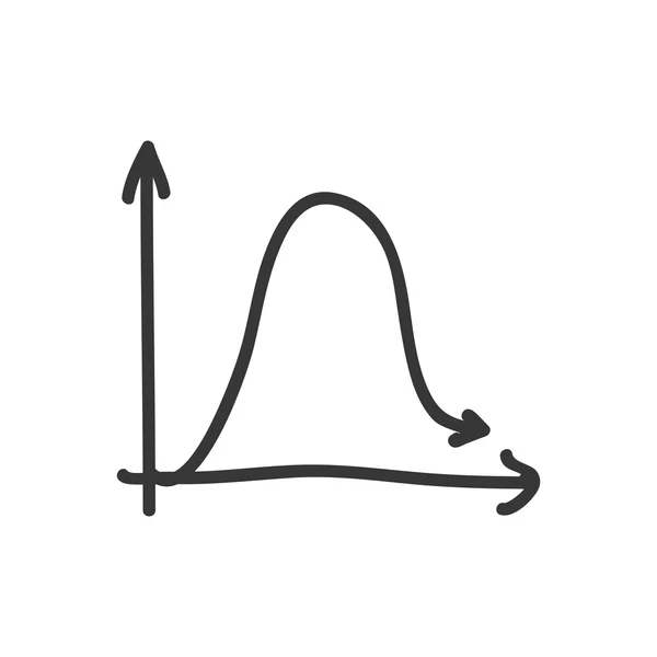 Icono de infografía. Diseño de bocetos. Gráfico vectorial — Vector de stock