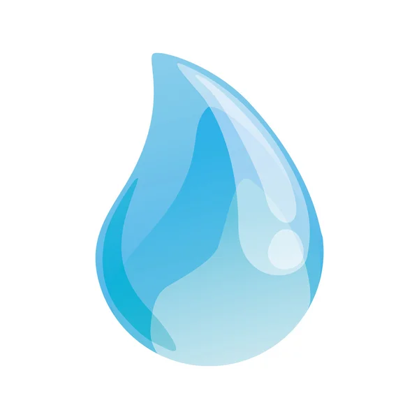 Icono de gota azul. Diseño de agua. Gráfico vectorial — Vector de stock