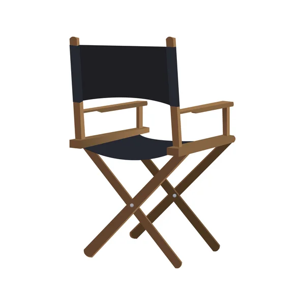 Icono de silla de directores. Diseño de cine. Gráfico vectorial — Archivo Imágenes Vectoriales