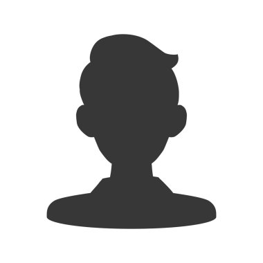 Adam simgesi. İnsan baş tasarım. Vektör grafiği