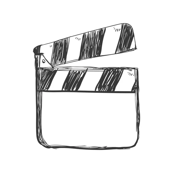 Icono de tablilla. Concepto de cine y cine. Gráfico vectorial — Archivo Imágenes Vectoriales