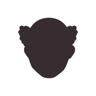 Adam baş siluet simge. Avatar erkek tasarım. Vektör grafiği