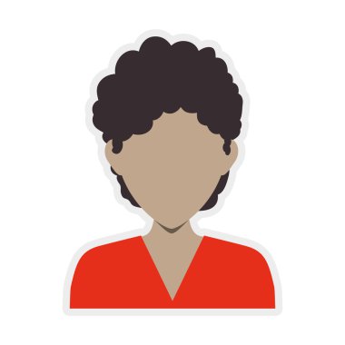 Adam baş ve gövde simgesi. Avatar erkek tasarım. Vektör grafiği