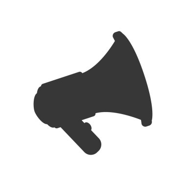 Megafon simgesi. İletişim tasarımı. vektör grafiği