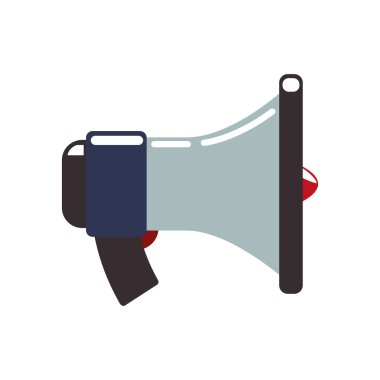 Megafon simgesi. İletişim tasarımı. vektör grafiği