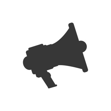 Megafon simgesi. İletişim tasarımı. vektör grafiği