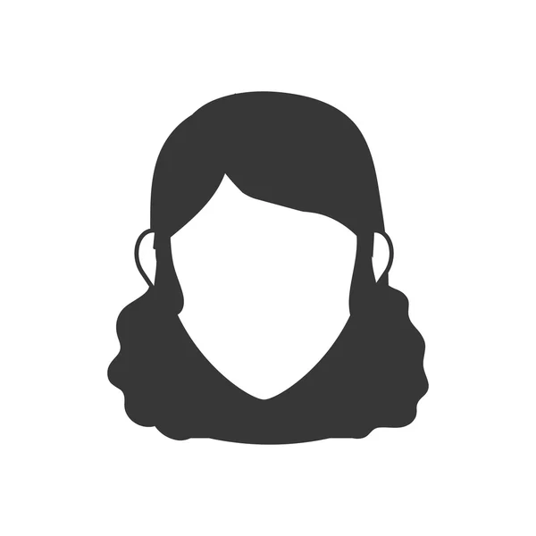 女性の頭のアイコン。アバターの女性デザイン。ベクター グラフィック — ストックベクタ