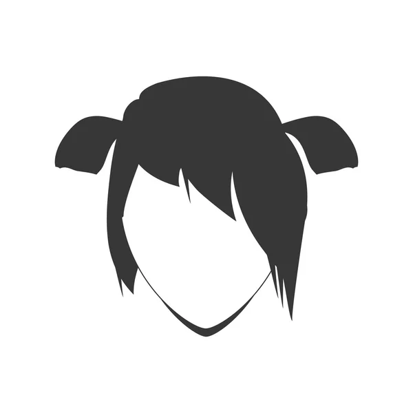 Icono de cabeza de mujer. Diseño femenino Avatar. Gráfico vectorial — Archivo Imágenes Vectoriales