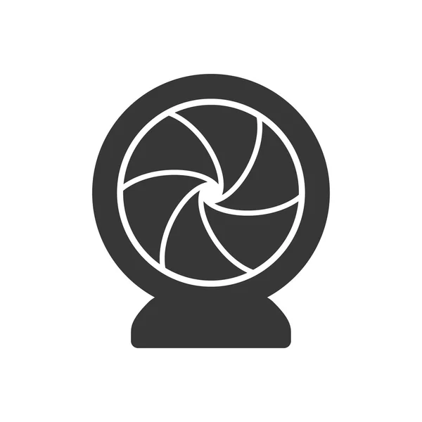 Icono de silueta de obturador. Diseño de cámara. Gráfico vectorial — Vector de stock