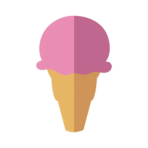 锥体的冰激淋图标。甜点和可爱的设计。矢量图形 — 图库矢量图片