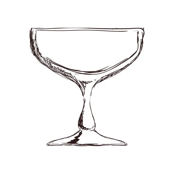 Icône de croquis de tasse. Design en verre. Graphique vectoriel — Image vectorielle