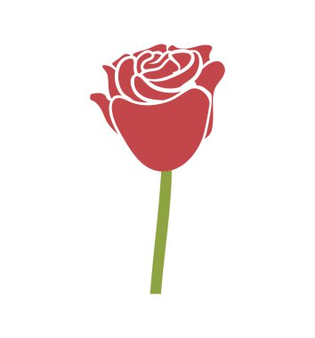 Gül çiçek simgesi. Doğa ve Bahçe kavramı. Vektör grafiği