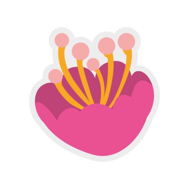 Çiçek simgesi. Doğa ve Bahçe kavramı. Vektör grafiği