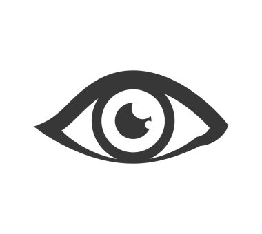 Göz simgesini. Görüntüleyin ve tasarım bak. Vektör grafiği