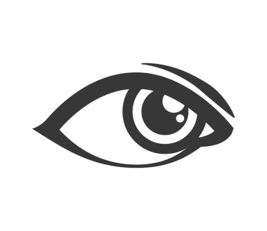 Göz simgesini. Görüntüleyin ve tasarım bak. Vektör grafiği