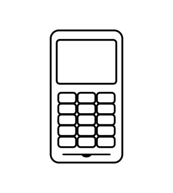 Dataphone para ödeme satın simgesi. Vektör grafiği