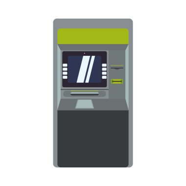 ATM Para ödeme satın simgesi. Vektör grafiği