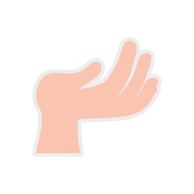 el parmak hareketi palm simgesi. Vektör grafiği