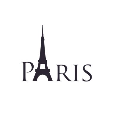 Eyfel Kulesi Paris bina Fransa simgesi. Vektör grafiği