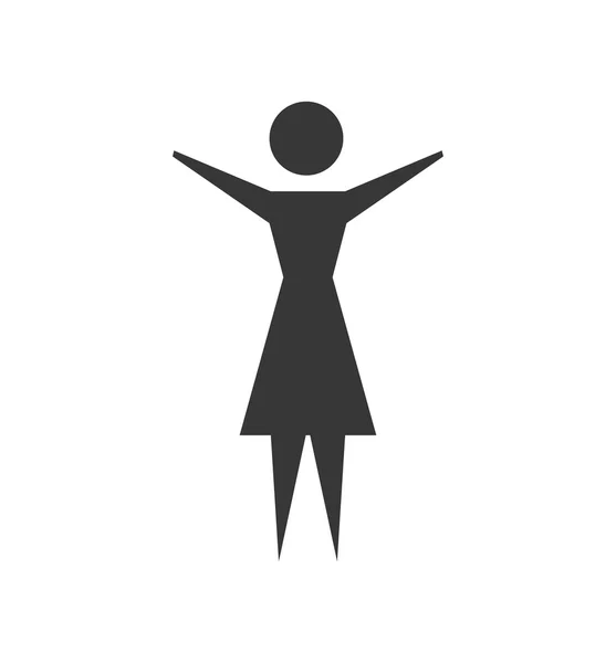 Icône de pictogramme. Design féminin et féminin. Graphique vectoriel — Image vectorielle