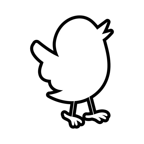 Icono de dibujos animados Bird. Diseño animal. Gráfico vectorial — Archivo Imágenes Vectoriales