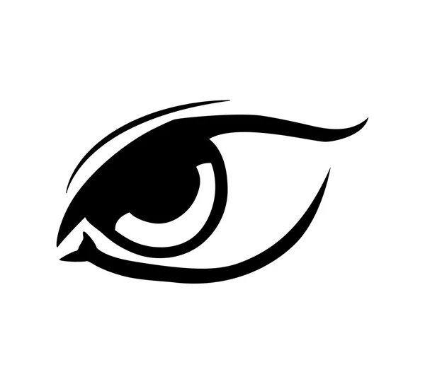 Kvinnliga ögonikonen. Visa och titta design. Vektorgrafik — Stock vektor