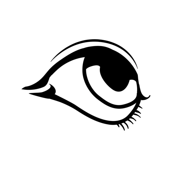 Icono de ojo femenino. Ver y mirar diseño. Gráfico vectorial — Archivo Imágenes Vectoriales