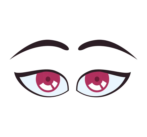 Surprised cartoon eye icon. View and expression design. Vector g — Stock Vector