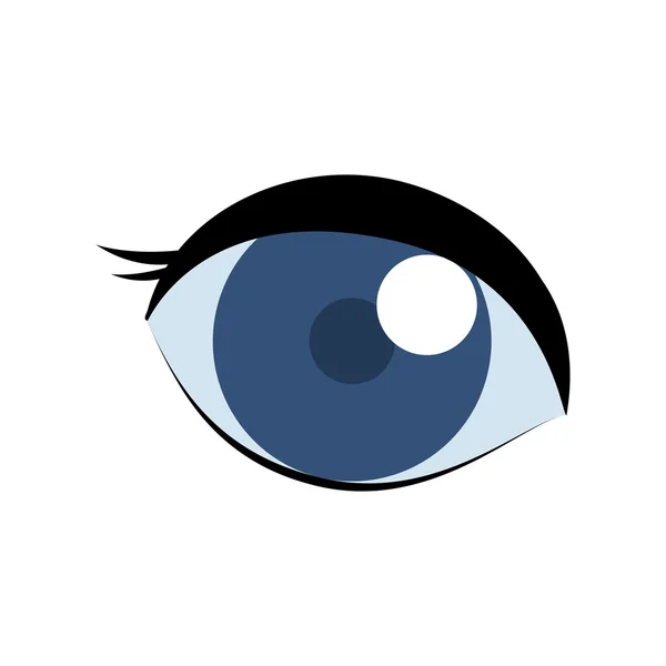 Female cartoon eye icon. View and expression design. Vector grap — Stock Vector