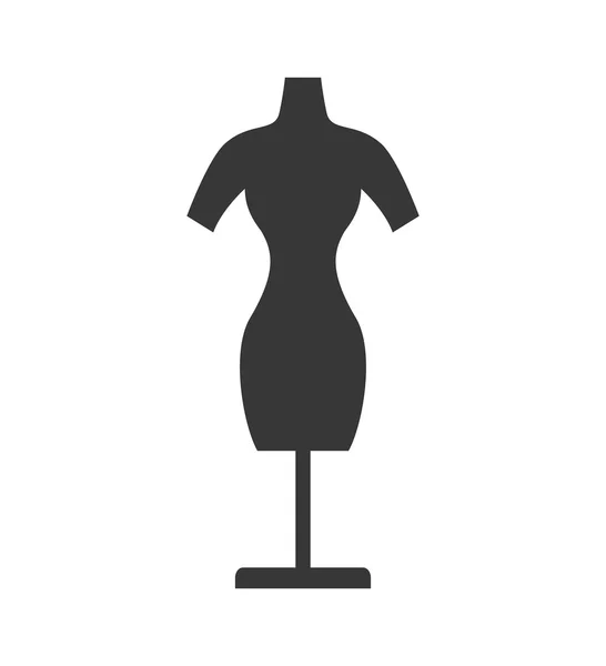 Ícone de loja de costura alfaiate manequim. Gráfico vetorial —  Vetores de Stock
