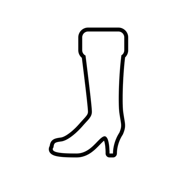 Boot schoen mode doek pictogram. Vectorafbeelding — Stockvector