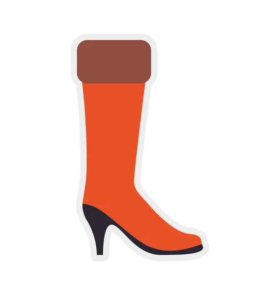 Boot shoe fashion cloth icon. Vector graphic — Stock Vector