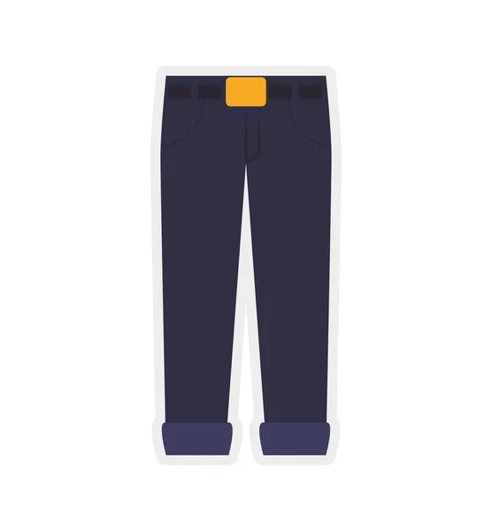 Broek jeans mode doek pictogram. Vectorafbeelding — Stockvector