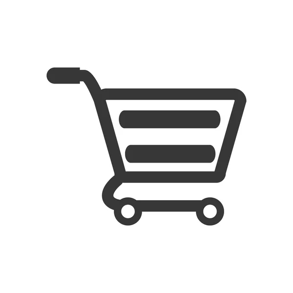 Bevásárló kosár piaci boltban venni ikonra. Vektorgrafikus — Stock Vector