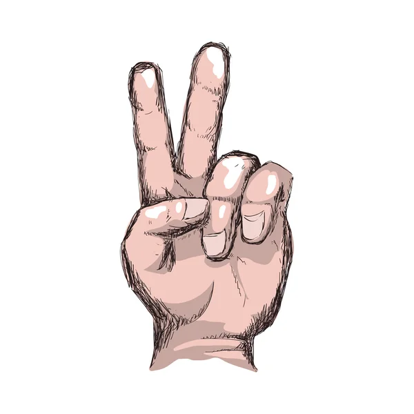 Vinger gebaar palm handje. Vectorafbeelding — Stockvector