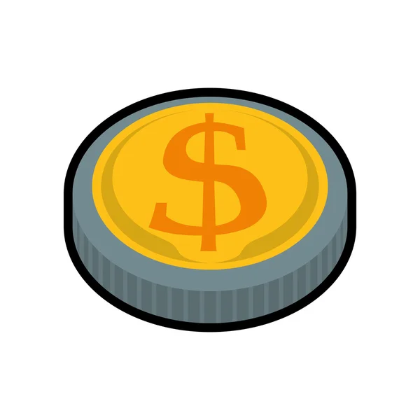 Złota moneta pieniądze płatności Kupię ikony. Grafika wektorowa — Wektor stockowy