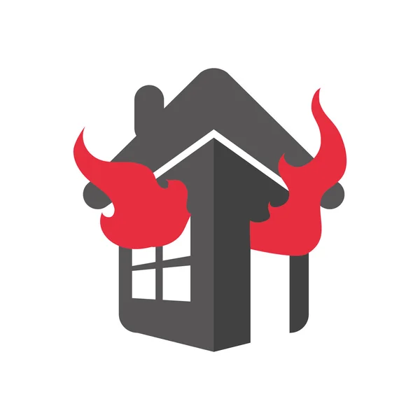 House home insurance accident protection icon. Vector graphic — Stock Vector