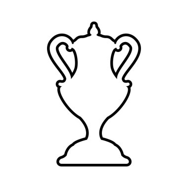 Trophy Kupası kazanan rekabet simgesi. Vektör grafiği