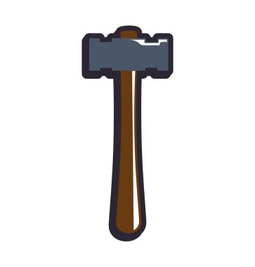 araç onarım İnşaat Sanayi simgesini çekiç. Vektör grafiği