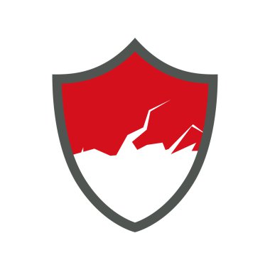 kalkan rozet koruma etiket güvenlik simgesi. Vektör grafiği