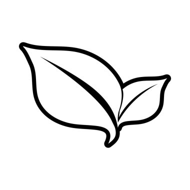 yaprak bitki yeşil doğa ekoloji simgesi. Vektör grafiği