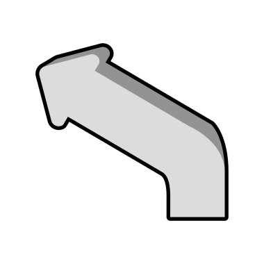 ok eğrinin yön Infographic simgesi. Vektör grafiği