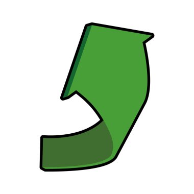 ok eğrinin yön Infographic simgesi. Vektör grafiği