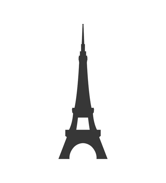 Eiffeltoren Parijs gebouw Frankrijk pictogram. Vectorafbeelding — Stockvector