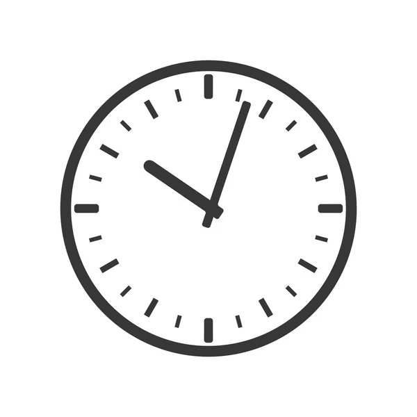 Reloj círculo tiempo icono tradicional. Gráfico vectorial — Archivo Imágenes Vectoriales