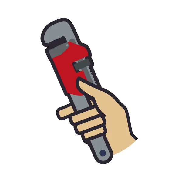 Wrench tool repair construction industrial icon. Vector graphic — Stock Vector