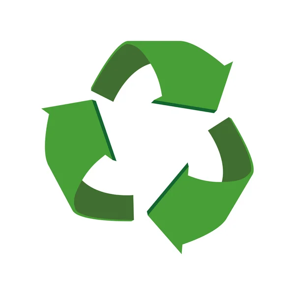 Arrow recycle circle organic ecology icon. Vector graphic — Stock Vector